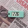 Mini Electronic Clock Keychain Digital Led Time Display Student Rectangle Watch Portable Wall Clock Keyring For Bag Backpack