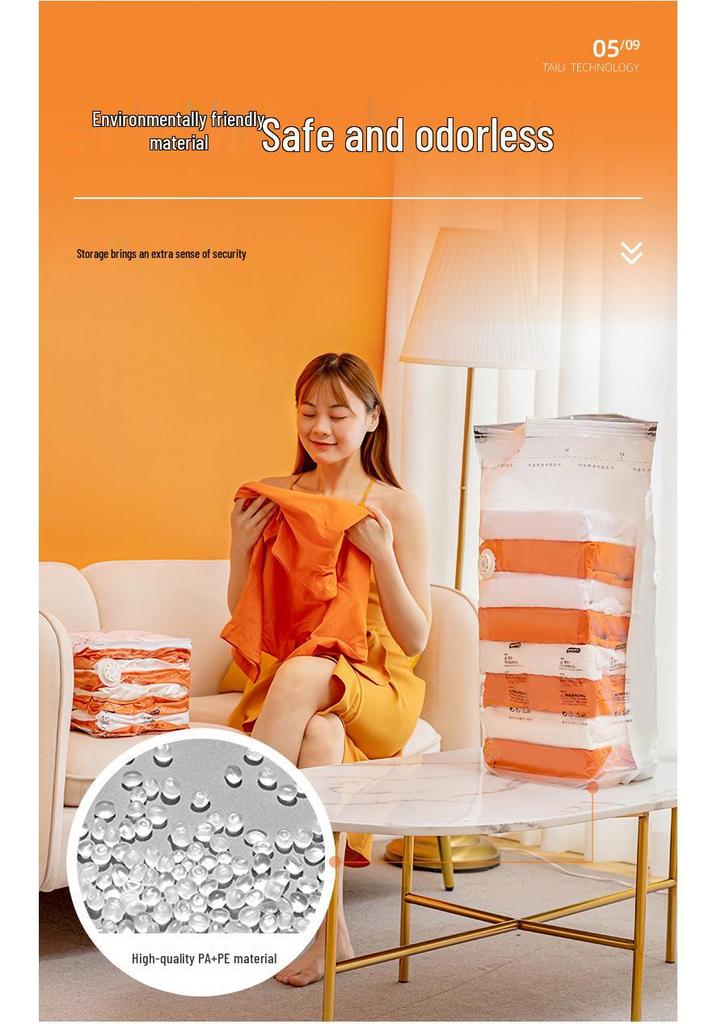 Taili Vacuum Compression Bags for Clothes and Quilts - Home Storage Solution.