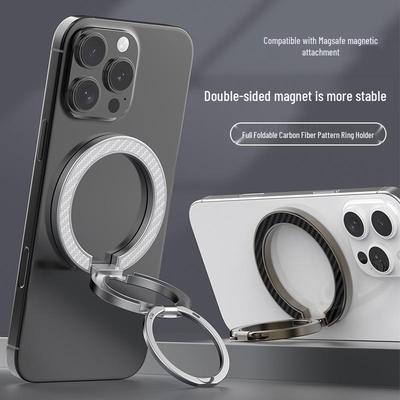 MagSafe Three-Fold Double-Sided Magnetic Phone Ring Holder for Apple & Android