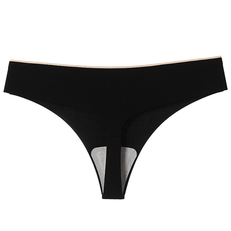 Dámské sexy ledové hedvábné rychleschnoucí bezešvé thong spodní prádlo na jaro a léto
