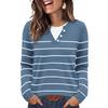 Pull Long à Manches Longues Boutonné sur le Devant et Col en V pour Femmes Deux Pièces Vieux Haut Tricoté Décontracté