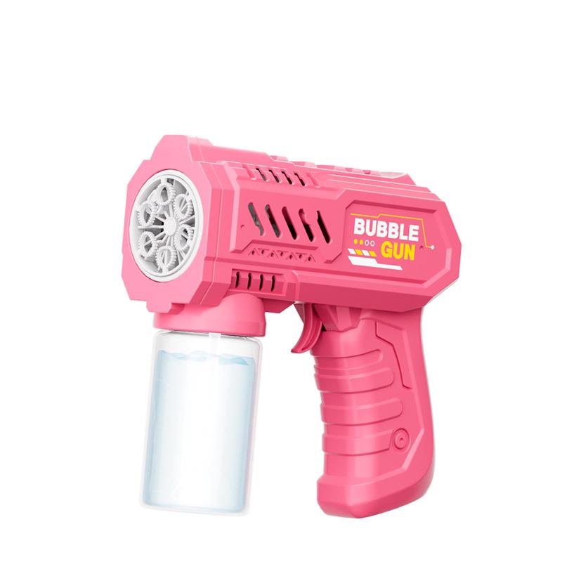 Children's Handheld Electric Bubble Gun: Sparkling Luminous Blowing Toy