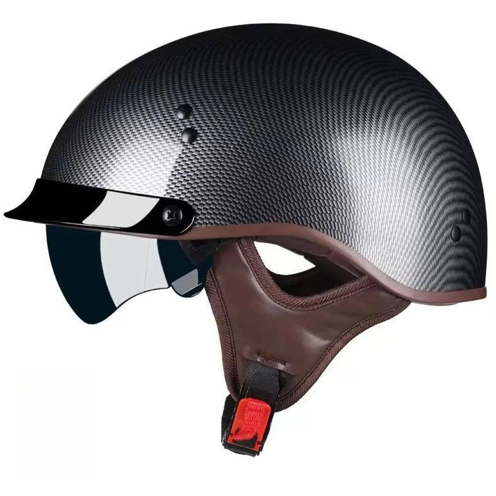 Motorcycle Helmet DOT Certification Vintage German Half Helmet Open Face Motorbike Scooter Casco Moto Helmet Men Casco Moto