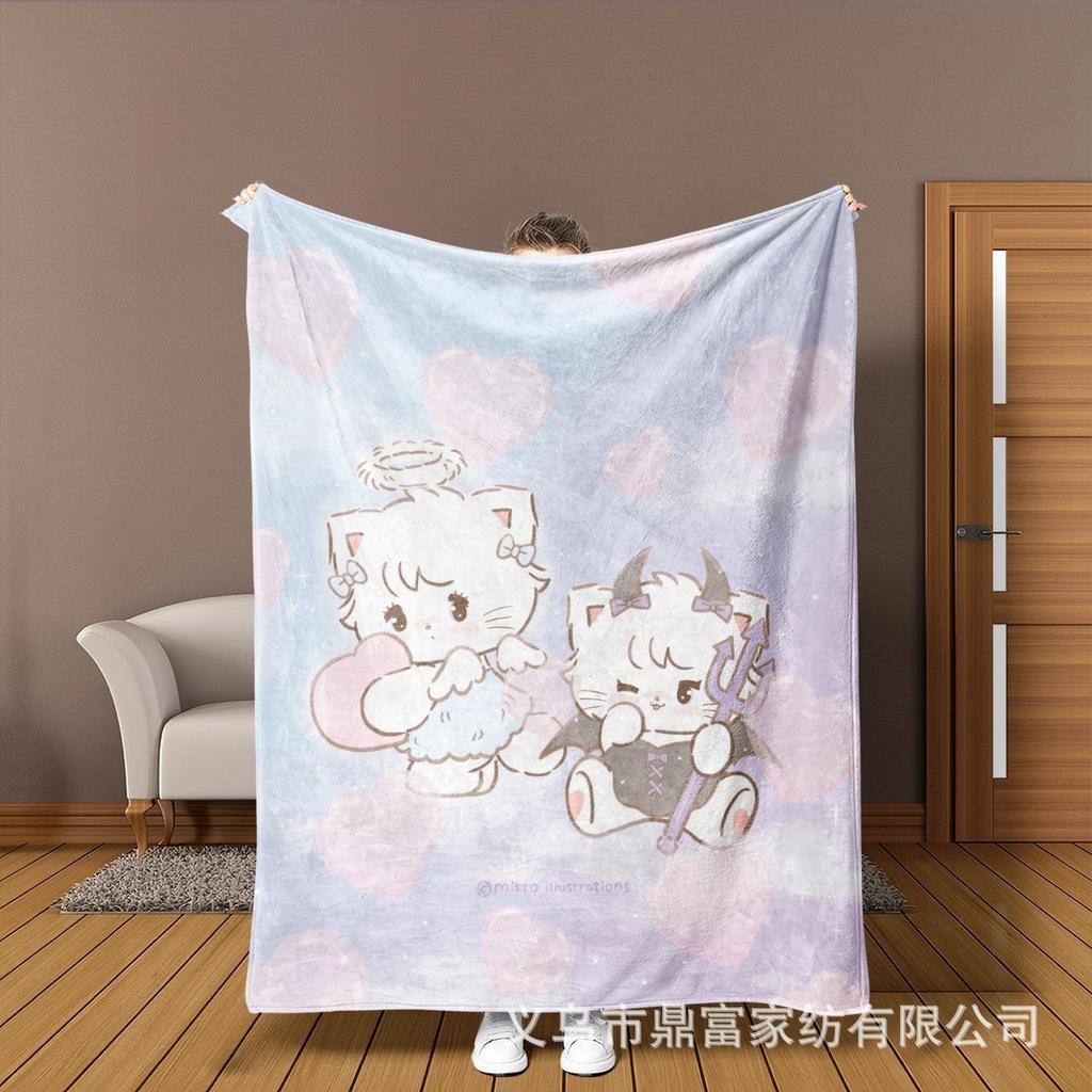 New Cute Cartoon Mikko Flannel Blanket All-season Children's Printed Blanket Soft Nap Blanket