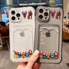 Divertente Custodia per Telefono Mostro Per iPhone 11 Custodia iPhone 14 Pro 12 13 15 Pro Max XR XS 7 8 Plus SE Trasparente con Supporto Porta Carte