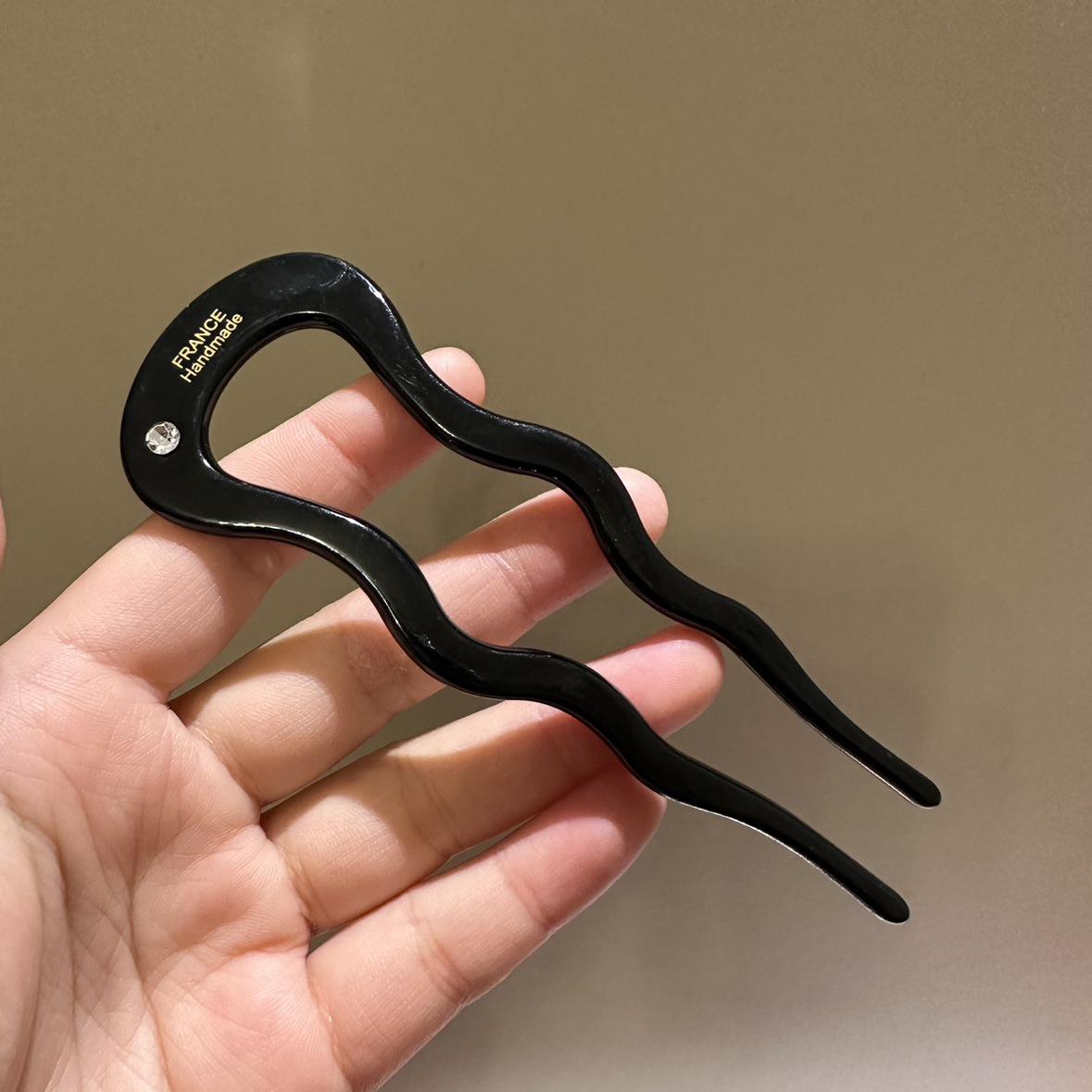 

Элегантная ацетатная заколка-шпилька U-образной формы для женщин - Винтажный китайский стиль, Идеально подходит для высоких причесок, Ханьфу или Ципао.