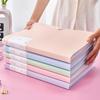 A4 Multi-Layer Transparent Data Book File Bag with String Tie and Clipboard Storage