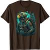 Steampunk Deep Sea Diver Graphic Tee Retro Scuba Suit Print Mens Casual Tshirt