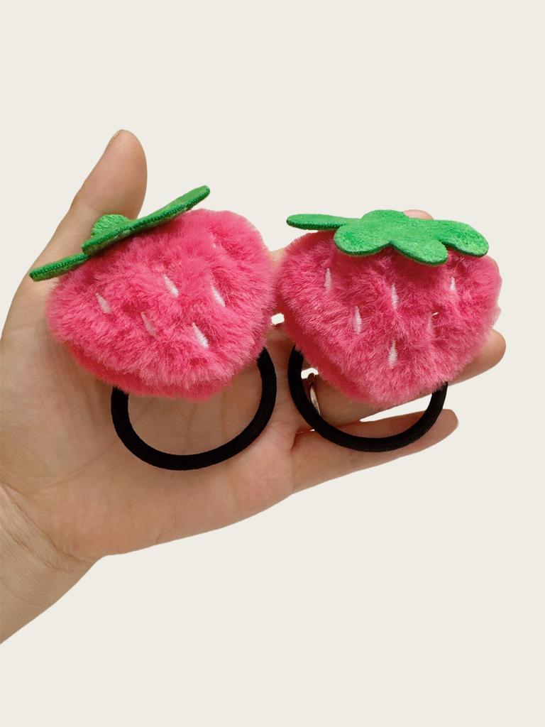 Niedliche Süße Rosa Erdbeere Plüsch Seitenhaarspange Frauen Mädchen Haarnadel Haarspange Kopfschmuck Mode Haaraccessoires