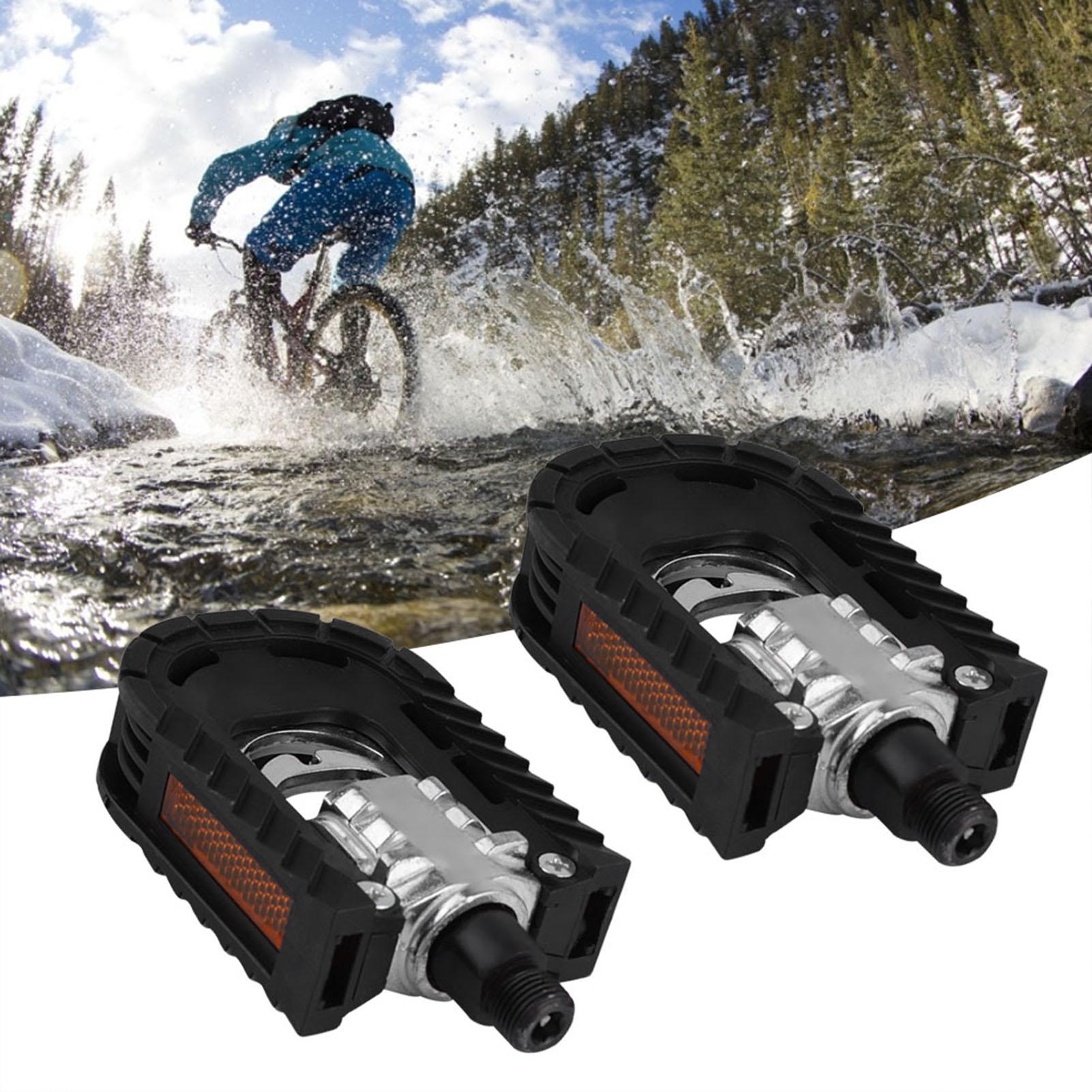 

One Pair Bike Bicycle Pedals Outdoor Cycling Folding Plastic Aluminum Alloy