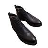 Martin Boots Men's British High-top Business Casual Shoes Brock Heightening Leather Shoes Trendy Versatile Men's Shoes