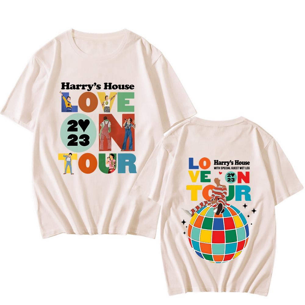 2026 SpringSummer Harrys House Love on Tour Tshirt for Men Round Neck Casual ShortSleeved Shirt Trendy Tshirt