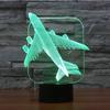 Airplane Usb Night Lamp With Remote Control And Multicolor Lighting For Kids Room