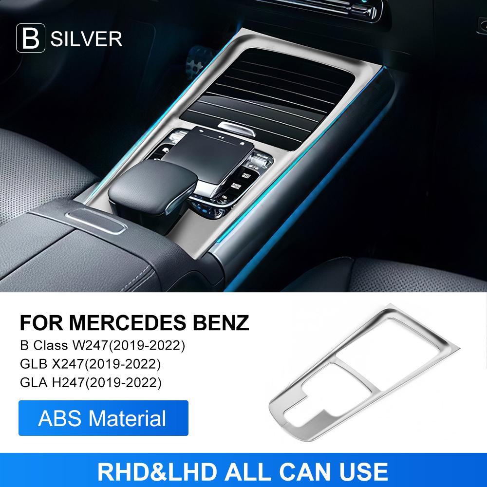 

Carbon Fiber ABS Car Gear Shift Control Panel Trim Cover For Mercedes Benz B Class W247 GLA H247 GLB X247 - Accessories Sliver