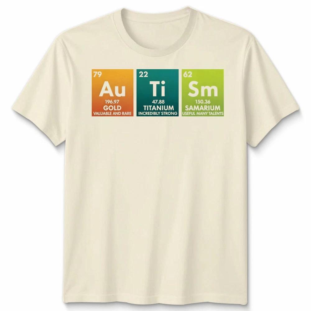 Autismus Bewusstsein Unisex Lustiges Autismus Periodensystem T-Shirt