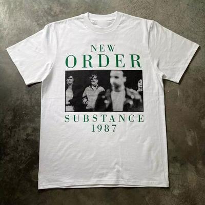 Vintage New Order Substance 1987 Short Sleeve White All Size Unisex Shirt YA4...