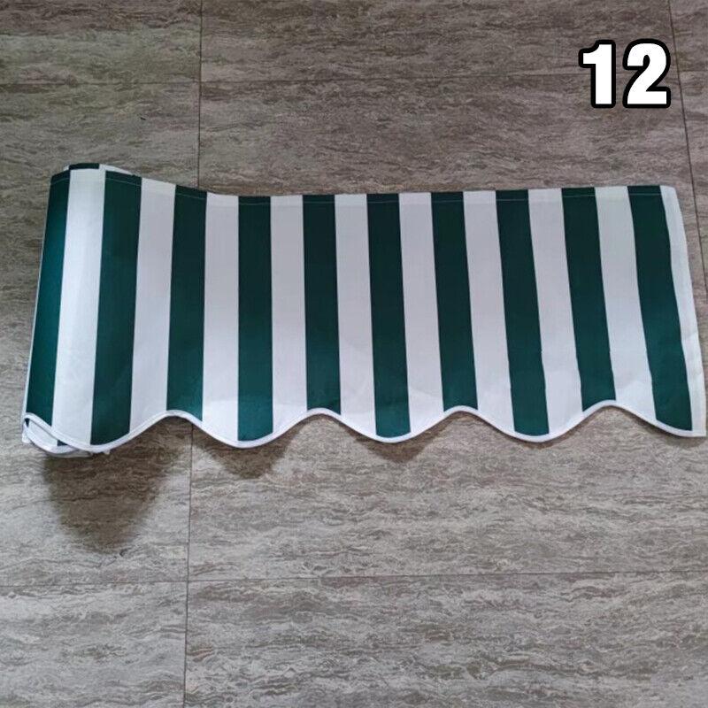 Tendalino Ondulato Impermeabile Tenda Parasole Tenda da Patio Sostituzione Banner Negozio Telo Tenda Parasole Durevole Strisce Grigio Beige