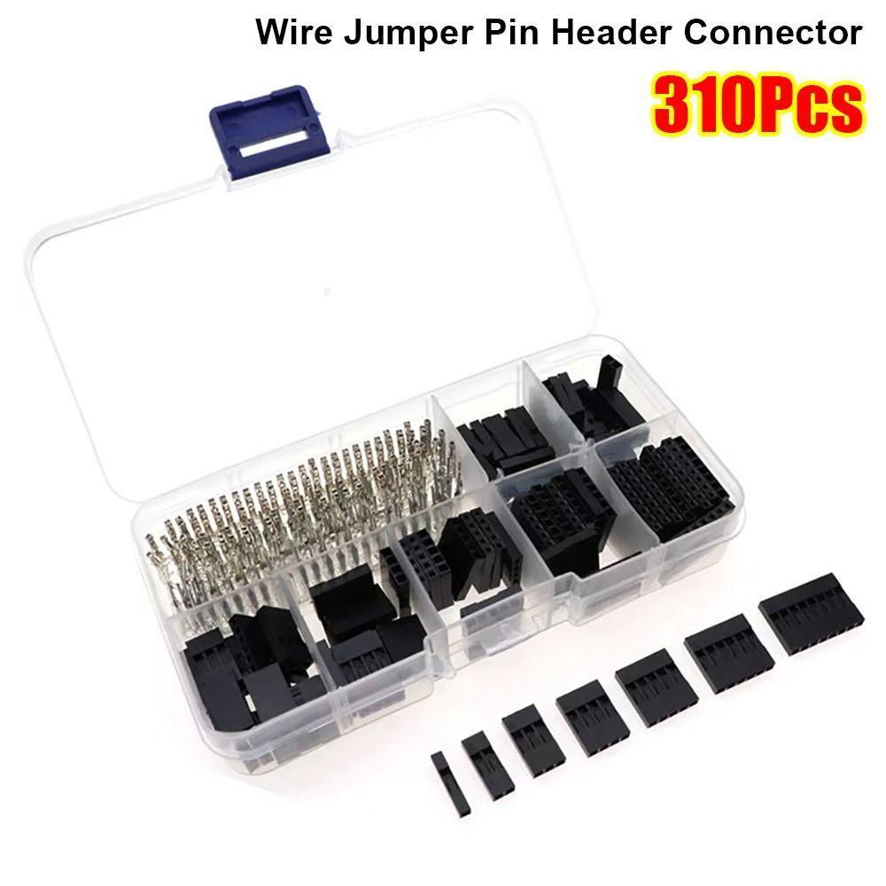 310Pcs/Set Female Pin Connector Wire Jumper 2.54mm Terminal Connector  Electronic DIY Housing Kit