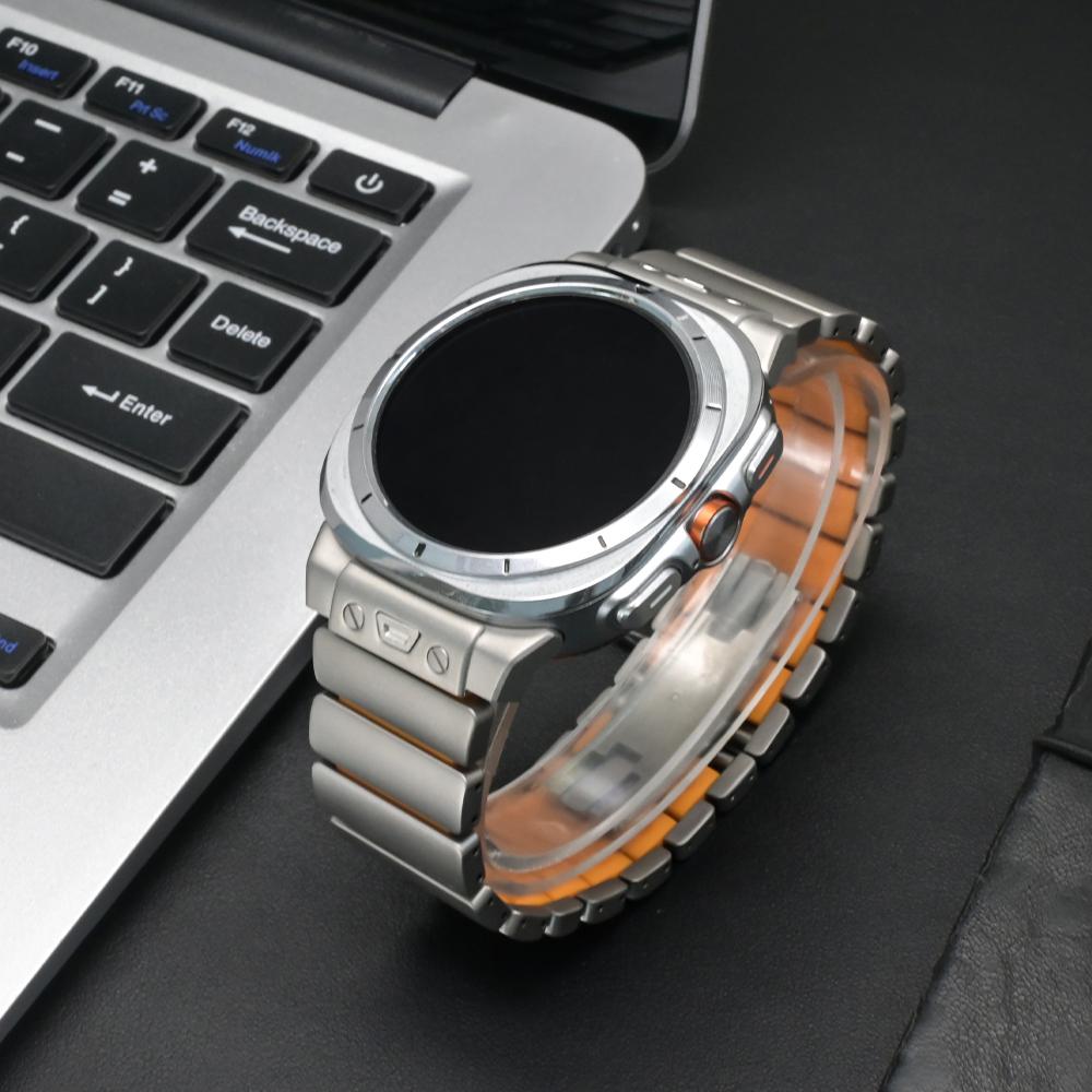 Titanium Strap for Samsung Galaxy Watch Ultra 2025 Luxury Rubber Band for Samsung Galaxy Watch Ultra 47mm 2024 Replaced Bracelet
