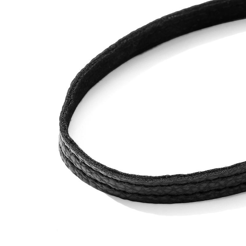 SP-103 Schwarze Kohlekugel Anhänger Lanyard - Niedliches PU Leder Schlüsselanhänger Zubehör
