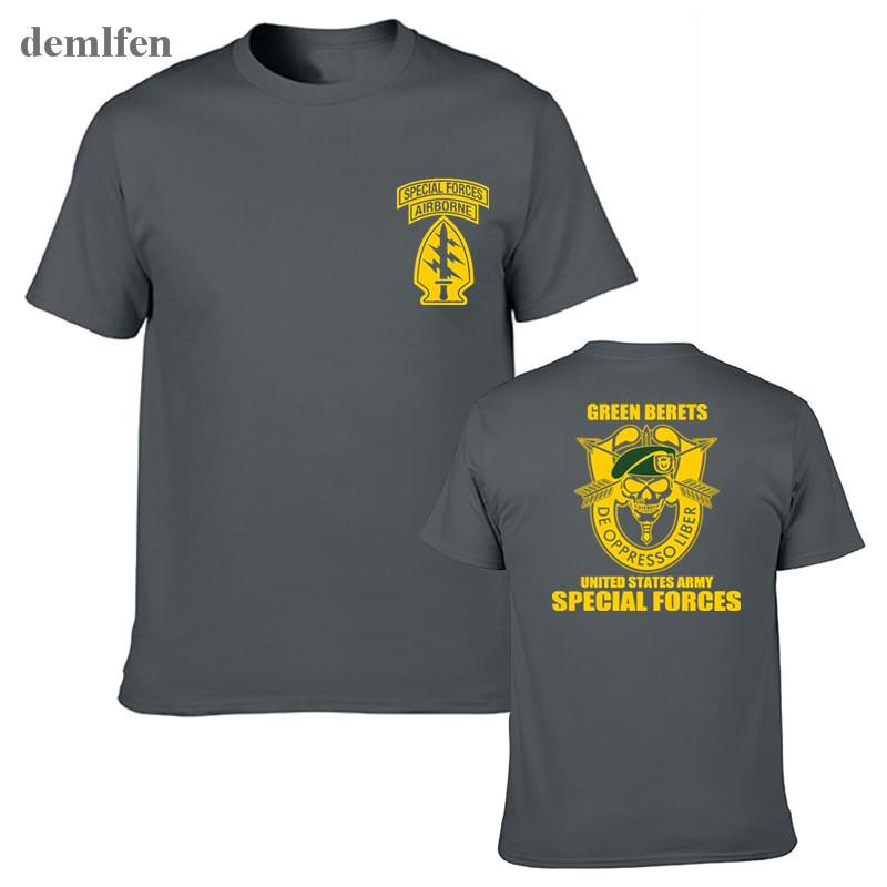 New Special Forces Group Airborne Military Tshirt Unisexs Cotton T Shirt Short Sleeve Novelty Funny Tops Tees