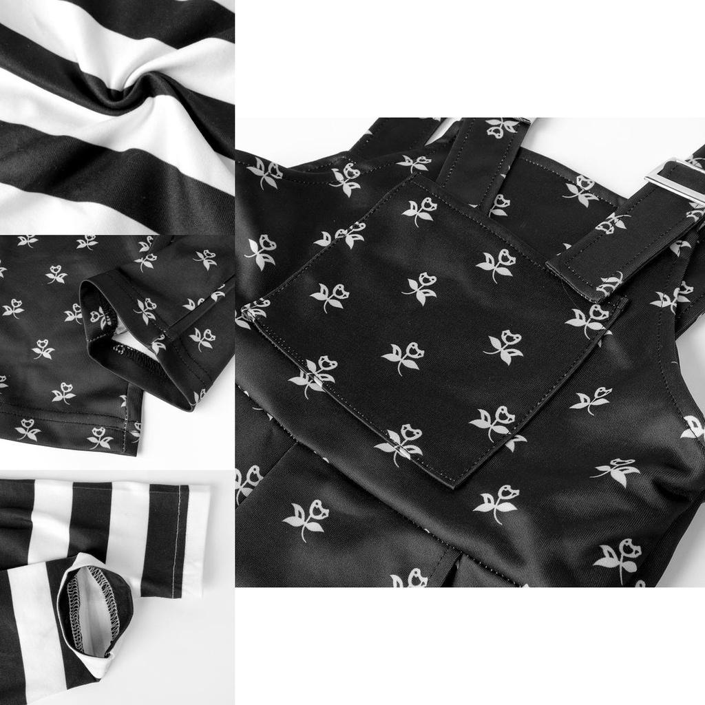 Cosplay Costumes Wednesday Addams Kids Overalls For Halloween Xmas Party