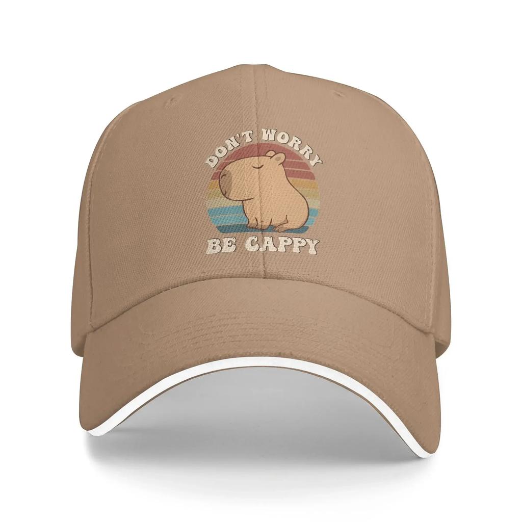 Rodent Capybara Sun Baseball Cap Summer Unisex Unisex Dont Be Worry Be Cappy Print Hip Hop Hats Casual Camping Baseball Caps