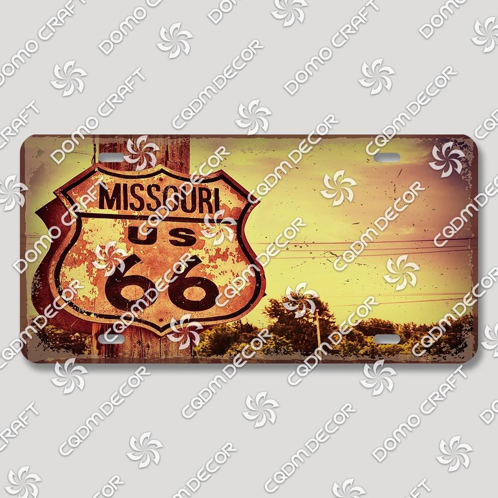 Vintage US Route  Tin Sign Metal Wall Art Decor  Retro Car Poster Plaque for Garage Motel Bar Club Gas Station  Perfect Home Dec