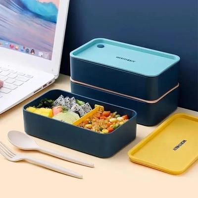 Tragbare Lunchbox für Kinder Schule Mikrowelle Kunststoff Bento Box mit beweglichen Fächern Salat Obst Lebensmittelaufbewahrungsbehälter