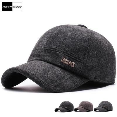 Winter-Männer-Baseballmütze mit Ohrenklappen, warme Snapback-Mütze, warme, dicke Wintermütze