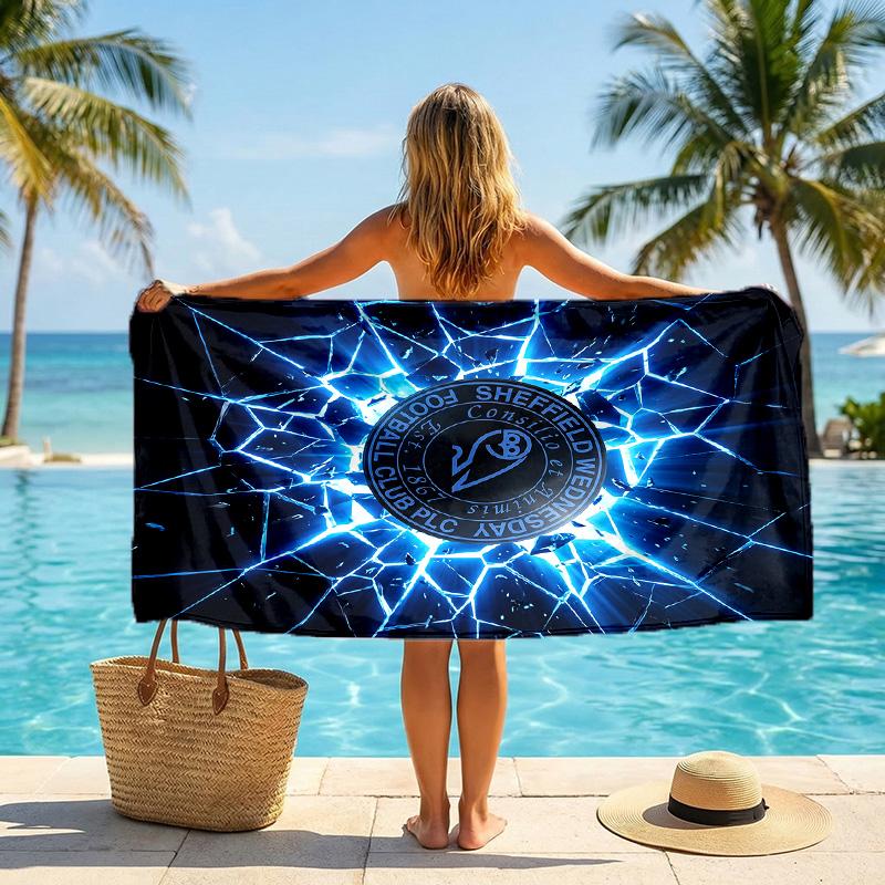 Asciugamano da Spiaggia Sheffield Wednesday Football Morbido Microfibra Asciugamano Estivo Asciugatura Rapida Assorbente per Spiaggia Piscina Viaggio
