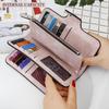 Fashion Personality PU Matte Long Women Wallets Tri-fold Large Capacity Money Clips Unisex Multi-card Slot Clutch Ladies Coin Purse
