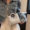 Versatile and Fashionable Silver Handbag for Women's Fragrance Style New Crossbody Bag Diamond Chain Bag Shoulder Bag Women