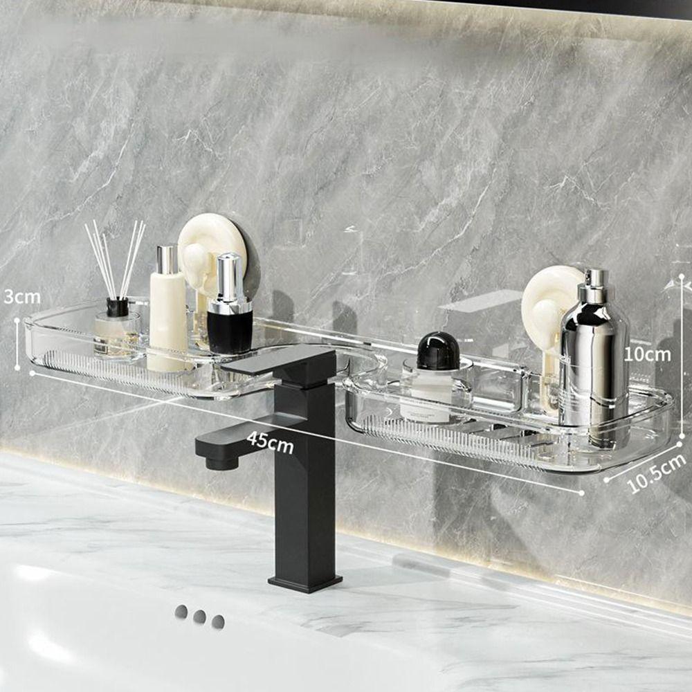 Odnímatelná polička s přísavkou na baterii Multifunkční úložný stojan na toaletní potřeby Pro koupelnu kuchyň