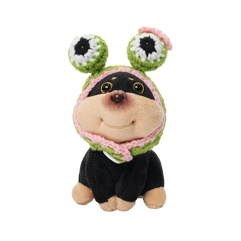Plush Bee Dog Car Ornament - Cute Lying Doll for Console Display
