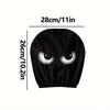 2PCS Funny Slanted Eyes Cartoon Print Car Pillowcase Cover Soft Comfortable Automobile Auto Seat Headrest Washable Fabric