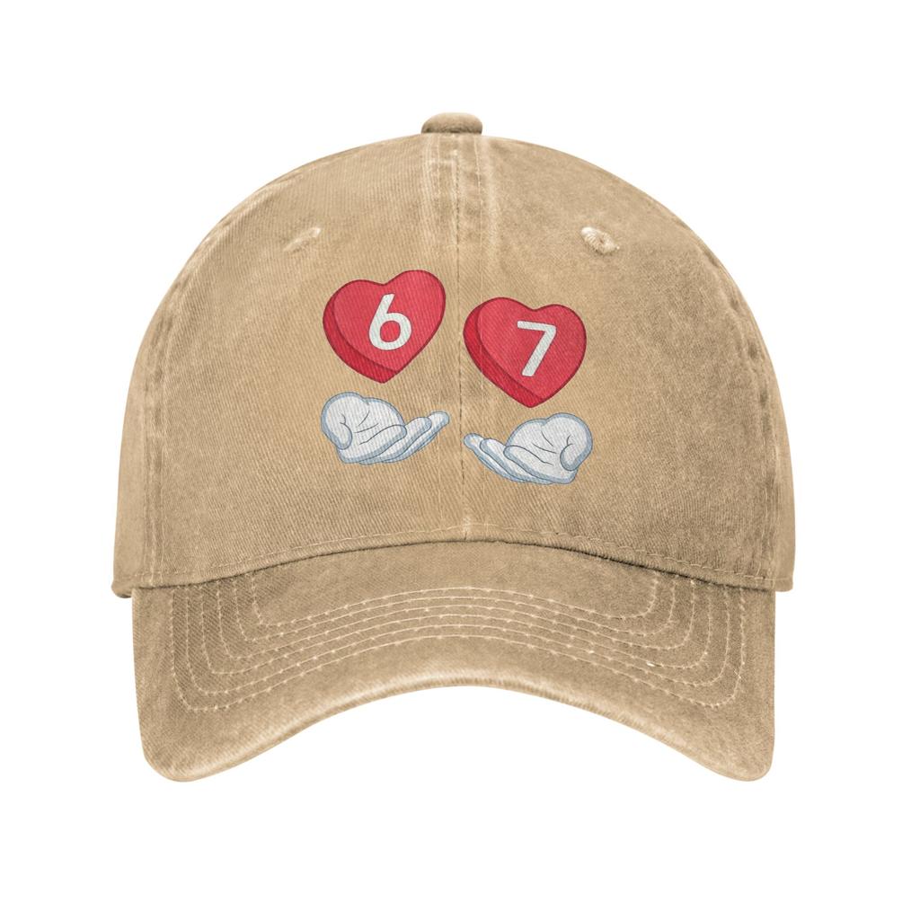 Valentines Day 67 Meme six Seven Heart Casual Baseball Cap For Men Adult Summer Running Hippie Trucker Hat Baseball Caps