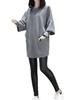 2026 Autumn/Winter Women's Plus Size Loose Patchwork Long Sleeve Solid Top Jacket