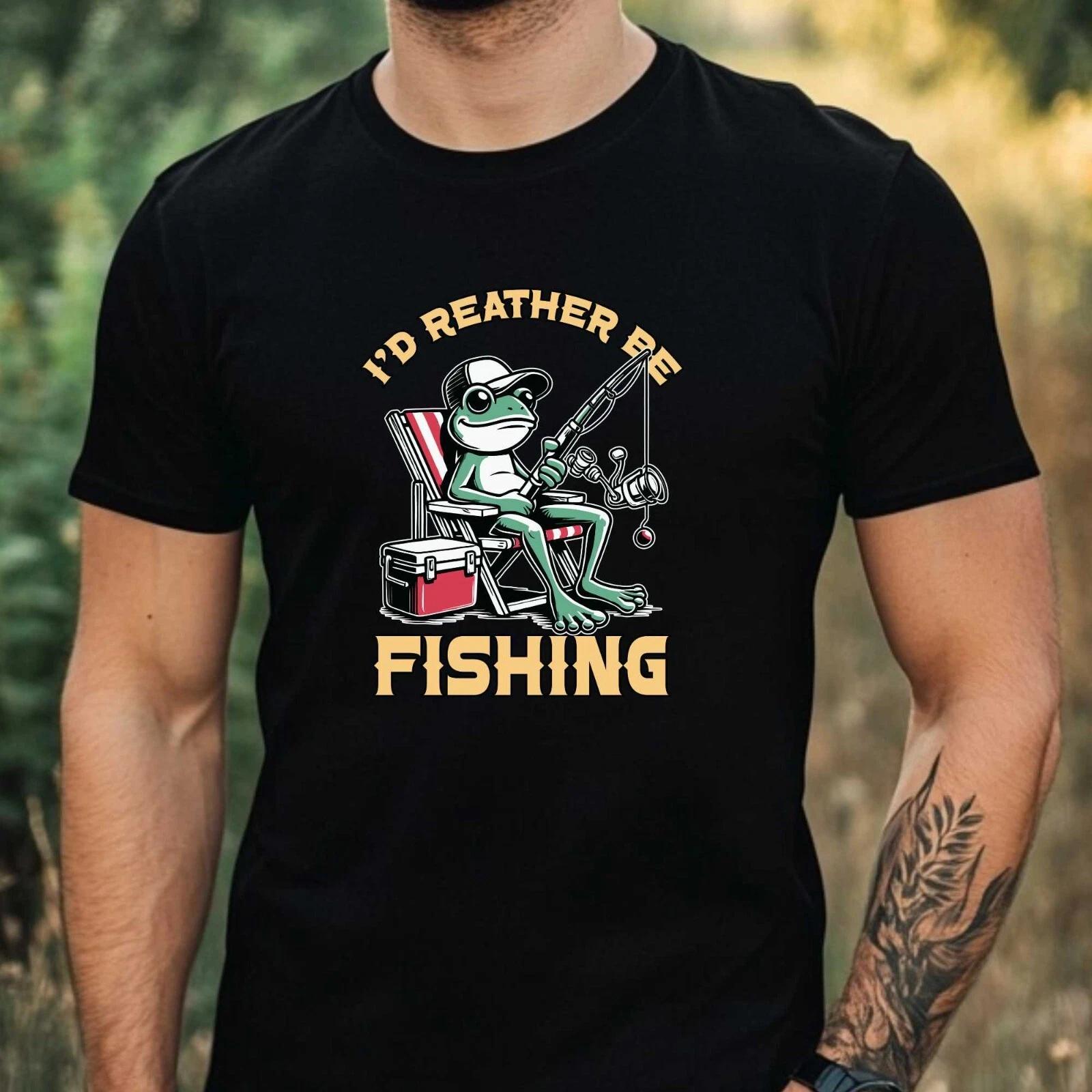 T-Shirt Herren Lustiger Frosch Motiv Baumwolle Größe XS bis 5XL XS