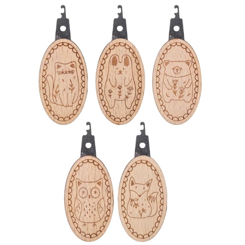 2 Stück Nadeleinfädler mit Tiermuster Sticknadeleinfädler Nadel Einfädelwerkzeug für ältere Bastelbegeisterte