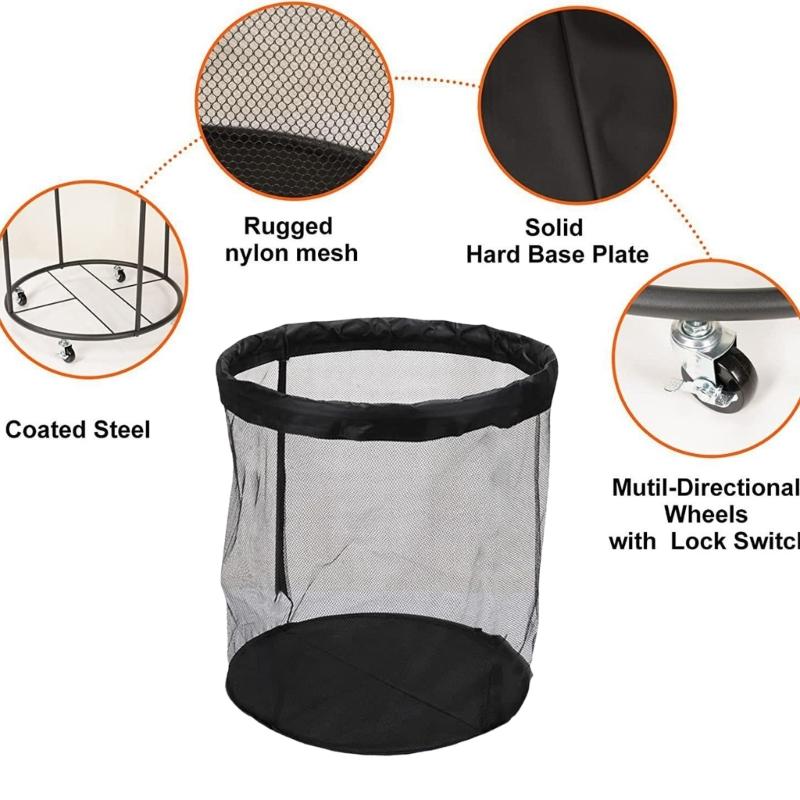 Ball Holder  Sports Equipment Organizer Toy Storage Organizer Ball Storage Cart Ball Storage Bin for Gym
