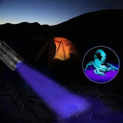 UV LED Flashlight Portable Blacklight 395nm Wavelength Violet Light Pet Urine Scorpion Feminine Hygiene Detector Torch