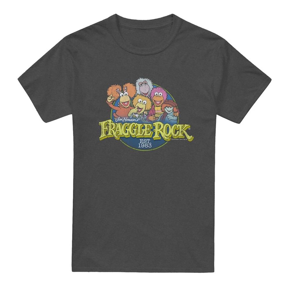 Fraggle Rock Circle Logo T-Shirt S-3XL, Charcoal XL