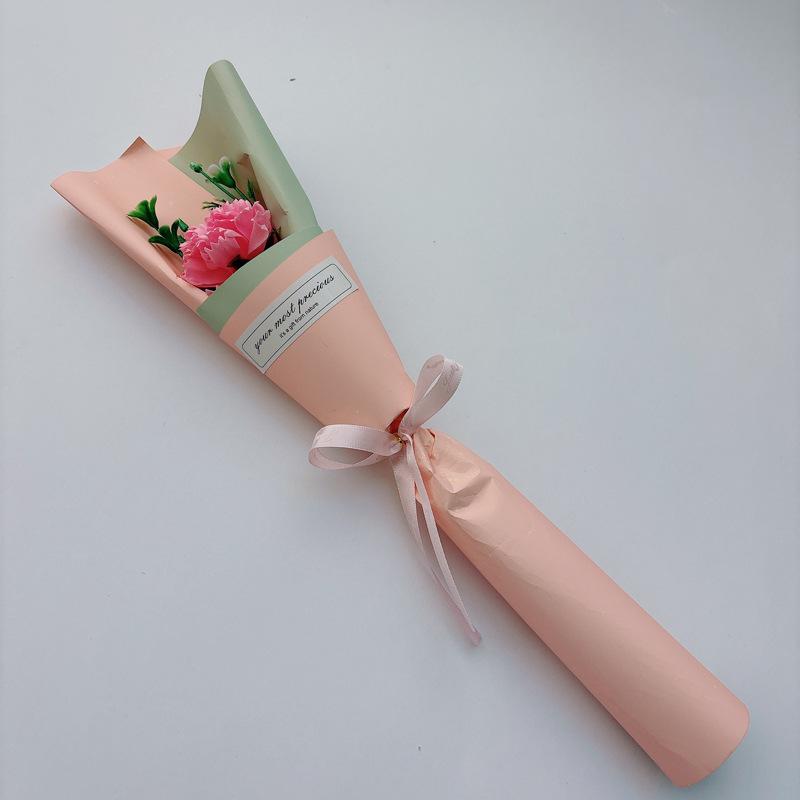 Qixi Valentine's Day Single Rose Soap Flower Bouquet Simulation Carnation Mother's Day Gift Teacher's Day