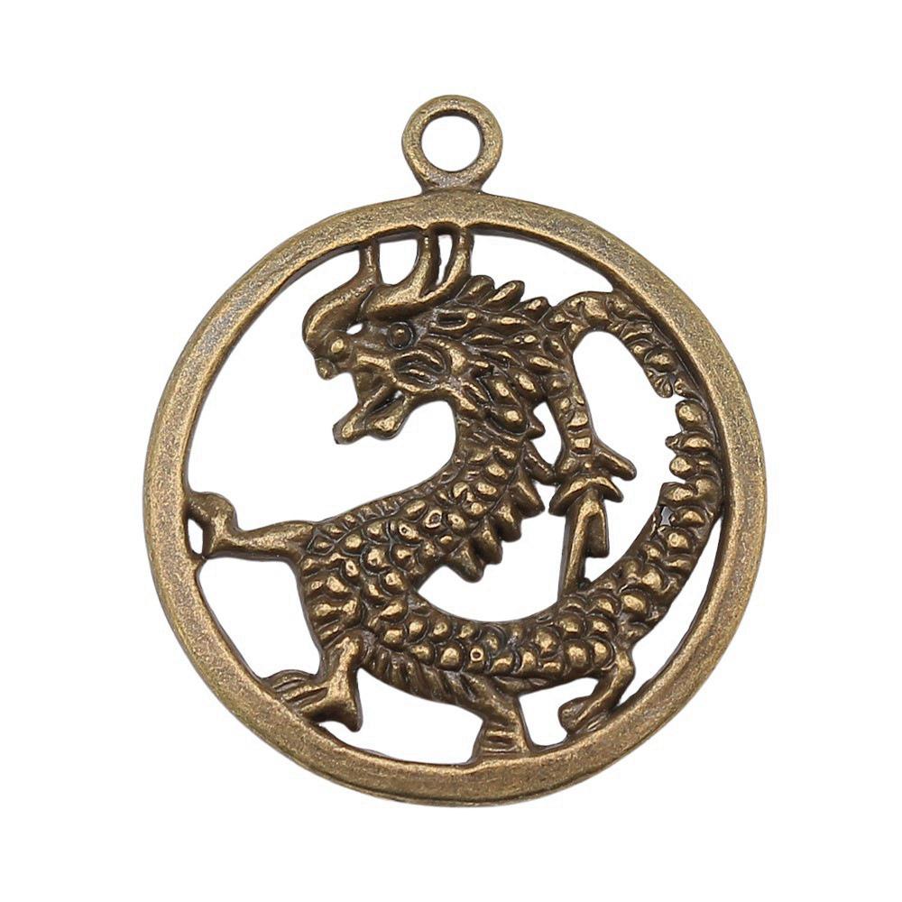 Alloy Pendants Dinosaur Dragon Wing Charms Vintage For Gothic DIY Jewelry Making Supplies