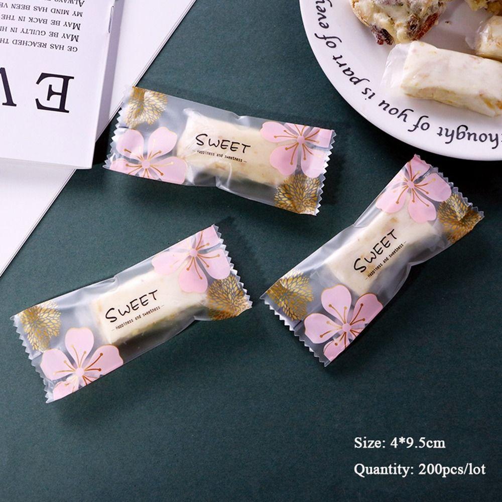 Packing Flower Elements Cherry Blossoms Bakery Decoration Candy Wrapper Nougat Sugar Bag Candy Bag