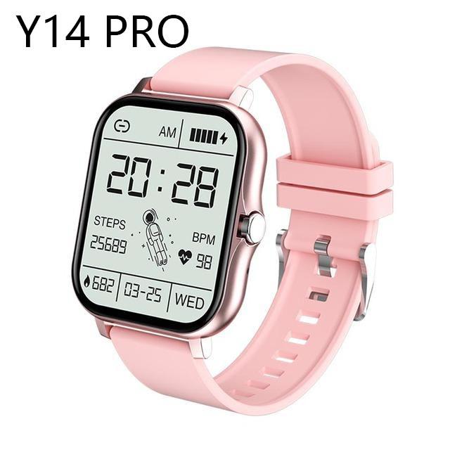 Y14 PRO Damen Smartwatch Herren 1,8" Farbdisplay Voll-Touch Fitness Tracker Herren Anruf Smart Clock Damen Für Android IOS