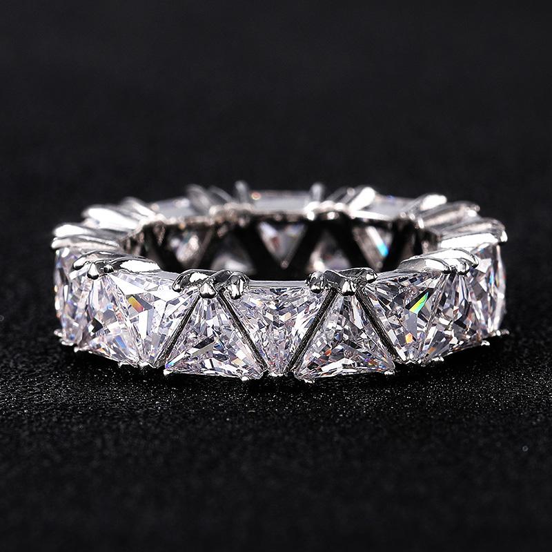 Fashion Women's Crystal Rings for Party Full Shiny Zirconia Wedding Finger Ring Engagement Ceremony Accessories Jewelry