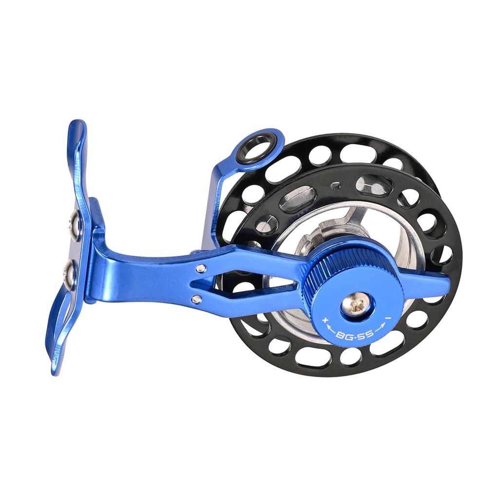 Left-Handed Ice Fishing Reel Full Metal Skeleton Aluminium 39g Lightweight with Unloading Force Adjustment for Ice Fishing Enthusiasts