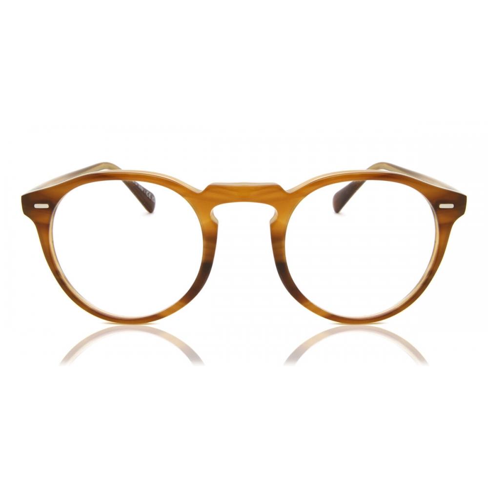 

Oliver Peoples Ov5186 Gregory Peck 1011 Unisex Eyeglasses Raintree Brown Horn/50-23-150